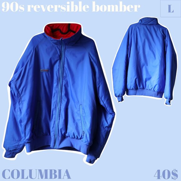 Columbia - 90s reversible bomber jacket - Picture 2 of 6